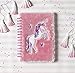 Tri-Coastal Design Unicorn Fuzzy Faux Fur Spiral Notebook, Pink
