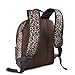 Douguyan Leopard Youth Backpack Lightweight Cheetah School Book Bag Girl Daypack Tan Leopard 133C