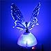 Fiber Optic Light Color Changing - Butterfly Lights Led Lamp Changeable Night Light Lamp - Butterfly Party Supplies Solar Lamp Kids Room Decor - 110v-220v Wall Decoration Purple Butterfly Decorations