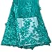 Aisunne African Lace Fabrics Classics Nigerian French Lace Fabric 5 Yards with Fashion Rhinestones and Embroidered Beading Flower for Wedding Party Dresses (Green)