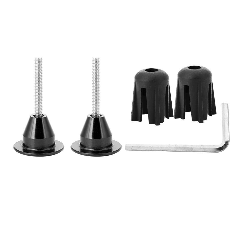 Effacer 1 Pair End Plugs Black Handlebar End Caps Bike HandleBar Plugs for Most Bicycle, Mountain Bike Road Bike MTB(Black)