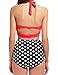 ADFOLF Retro Bikini Swimsuits For Women High Waisted Halter Push Up Bathing Suits Polka L