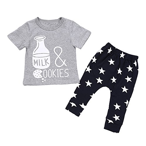 Unisex Baby Boys Girls Letter Print Long Sleeve T-shirt Plaid Pants Outfit Suit Clothing Set