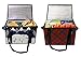 Insulated Reusable Grocery Bag Shopping Box with Reinforced Bottom Panel and Zipper Top Lid with Extra Side Handles for Easy Lifting Xmas Christmas (Set of 2) (Plaid/Polar Bear)