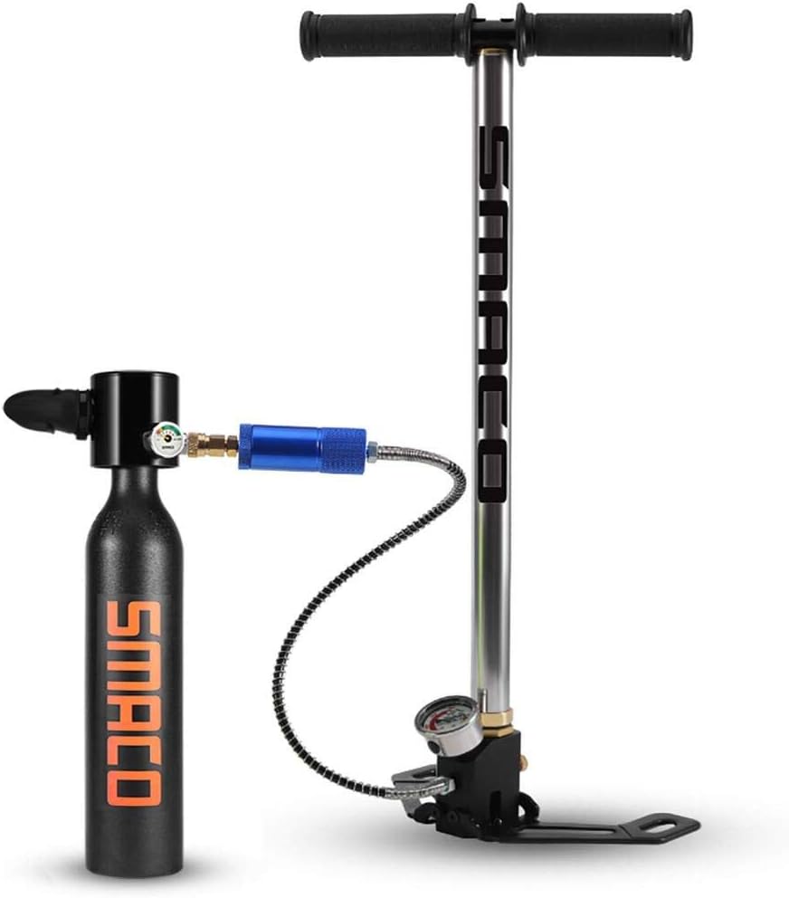 Skacono Scuba Diving Tank Equipment, Mini Scuba Dive Cylinder with 5-10 Minutes Capability, Pressure& Corrosion Resistant Material with Refillable Design, Portable Pony Bottle for Emergency Backup