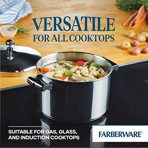Farberware Classic Stainless Steel Cookware Pots and Pans Set, 15Piece