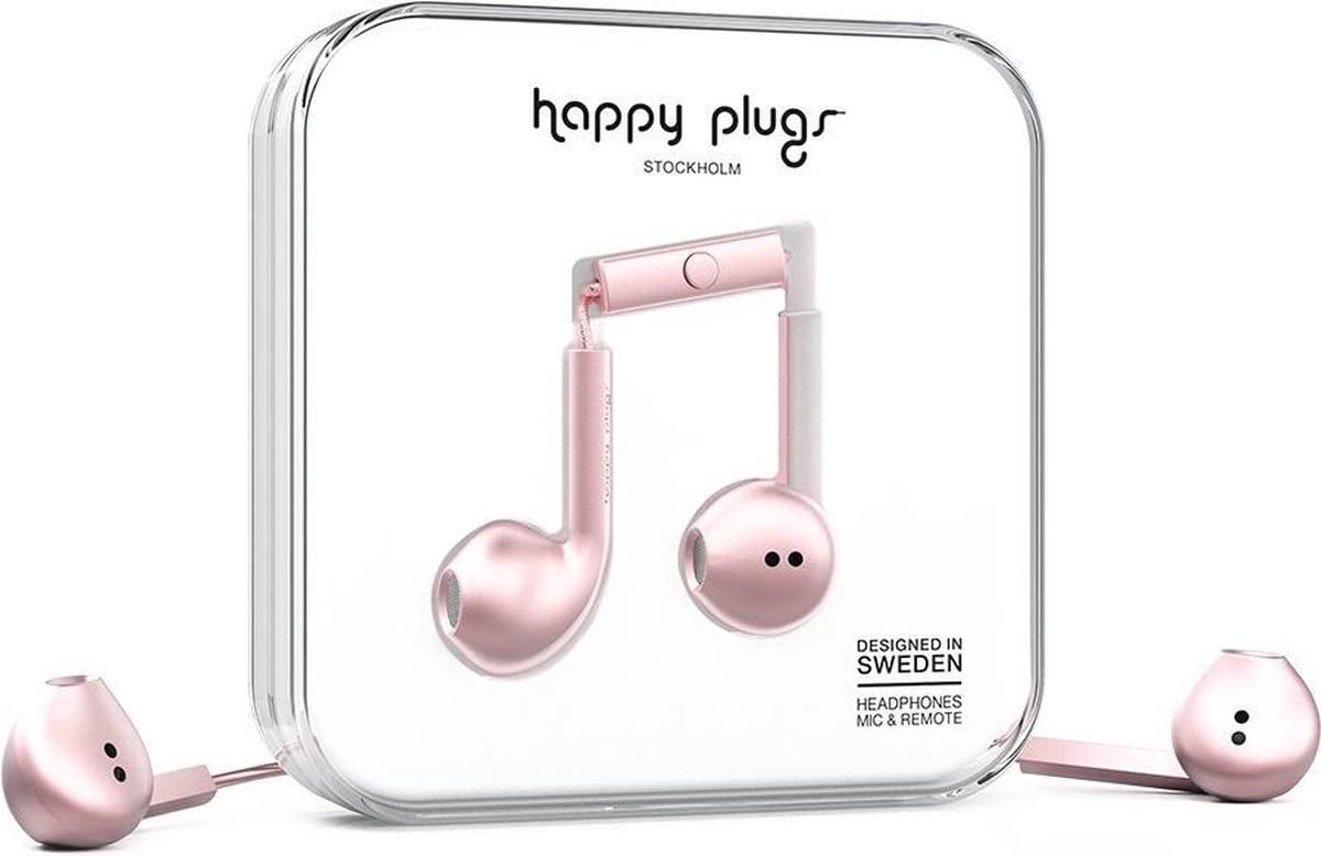 Happy Plugs Earbud Plus Headphone - Metallic Pink
