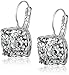 kate spade new york Small Square Leverback Silver Drop Earrings