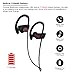 Firstop Bluetooth Headphones, IPX7 Waterproof Wireless Earphones, Noise Cancelling Earbuds Secure Fit for Sport, Gym with Built-in Mic, Works with iPhone, iPad, Samsung, Nexus, HTC, Echo, and More