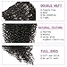 Jiarosi 3C 4A Kinky Curly Clip In Hair Extensions for Black Women, Jiarosi Afro Kinky Curly Clip Ins Human Hair 8A Brazilian Remy Hair Lace weft 7 Pcs With 24 Clips 120 Gram 12 Inch