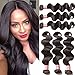 Donmily 10A Brazilian Virgin Hair 3 Bundles of Body Wave 100% Unprocessed Remy Human Hair Natural Color 95-100g/pc (16 18 20inch)