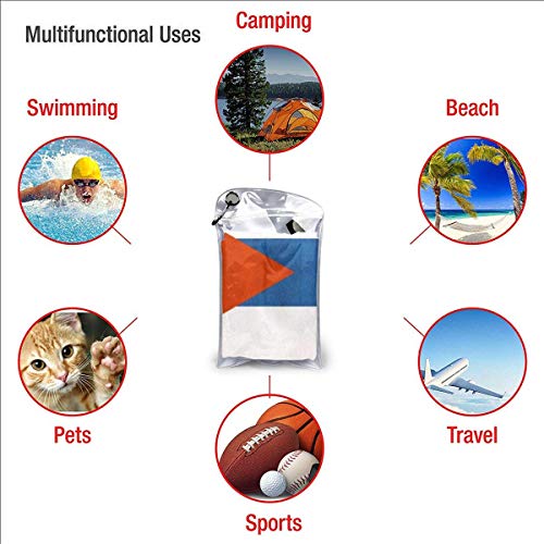 RGFDF-Microfiber-Quick-Dry-Beach-Towel-Cuban-Flag-Super-Soft-Absorbent-Portable-Towel-for-CampingTravel-Beach-Backpacking-Gym-Sports-and-Swimming