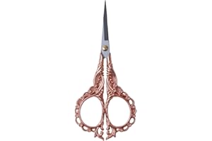 NOVAL Professional Manicure & Nail Art Scissors - Vintage European Style, Stainless Steel, Essential Personal Nail Tools (Rose Gold)