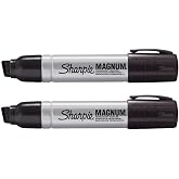 Sharpie Pro Magnum Heavy Duty Large Jumbo Permanent Markers - Pack of 2 - Extra Wide Chisel Wedge Tip - Black Ink