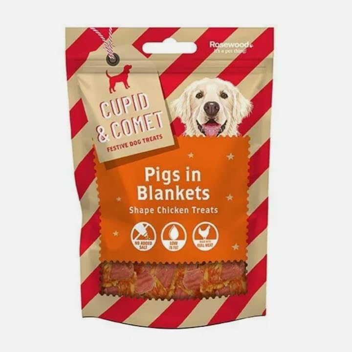 Dog Pigs in Blankets | Celebrate Your Rosewood Dog's Christmas Treats - | Suitable from 6 months | Perfect Pup Special Day Present - Christmas, BDAY or Adoption