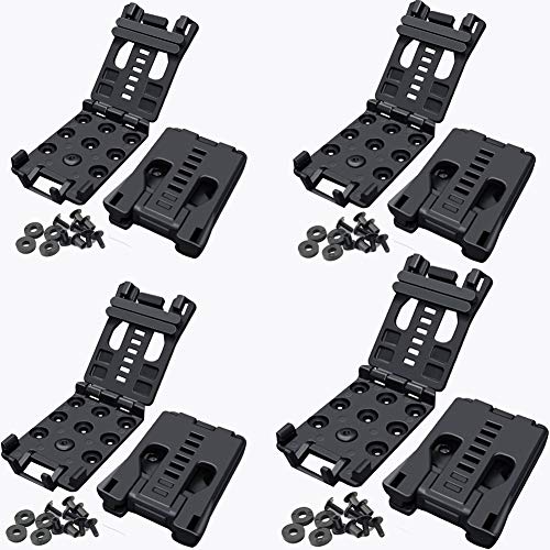 GLBSUNION Tactical Belt Clips, 4 Pack Universal Utility EDC Belt Clip Outdoor Loops Camping