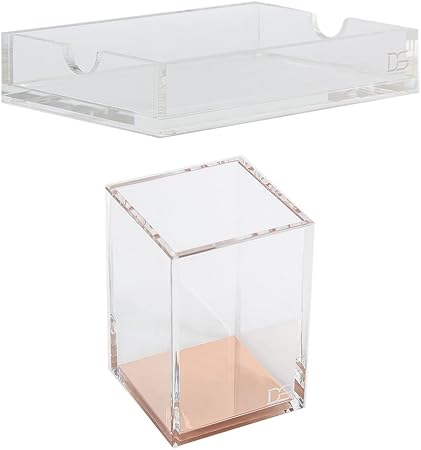 Amazon Draymond Story 文房具セット アクリル 1 アクリルボックス 1 ペンスタンド 並行輸入品 ペン立て 文房具 オフィス用品