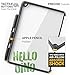 DinoCase iPad 9.7 Case with Pencil Holder, Hybrid Transparent Back Cover, Slim and Thin, 2018/2017 9.7 inch, Compatible with Smart Cover (Black/Clear)