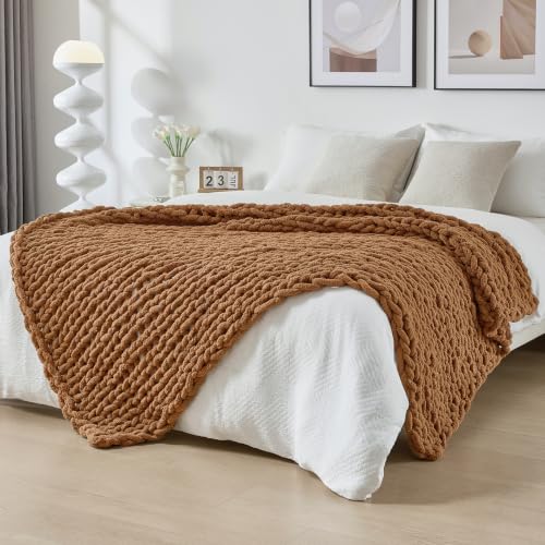 Bigacogo Chunky Knit Throw Blanket