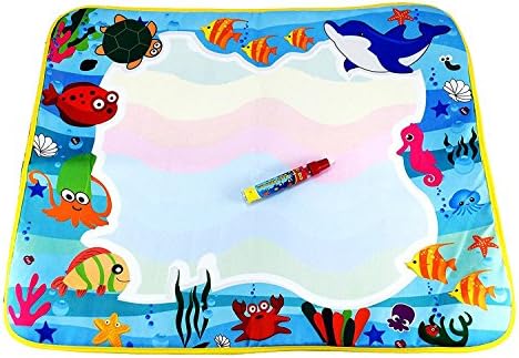 Rangebow Water Doodle Mat Undersea World 60x49cm Magic Multi-Color Drawing Mat with 1 Magic Pen Aqua / Water Drawing Mat