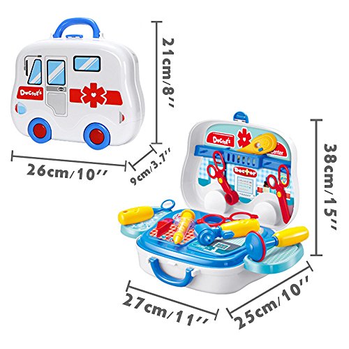 image for Zebrum Medical Toy Kit, Pretend Doctor & Nurse Medical Box Play-set fo