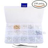 INNKER 300pcs 15 Different Types Eyeglass Nose Pads with Plier Transparent Nose Pads Set Replacement Nose Pads Eyeglass Repair Kit for Most Most Eyeglass Sunglasses