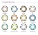 Oanono Multi-Color Cute Contact Lenses Color Blends Cosplay Eyes Cosmetic Makeup Eye Shadow With a Case (A Pair)