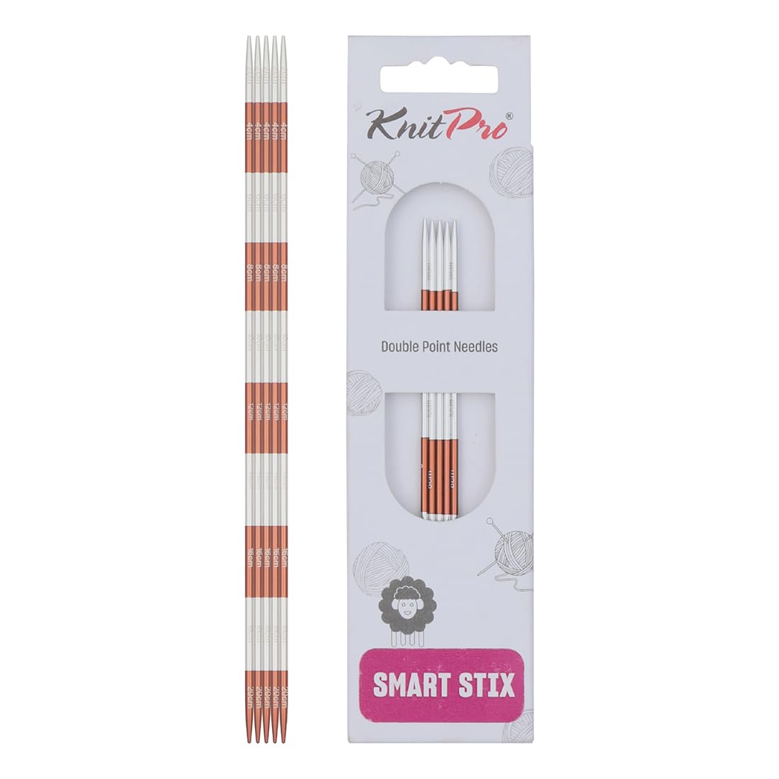 KnitPro Smartstix Double Pointed Needles 8" (20cm) | 2.50mm