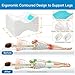 Knee Pillow for Side Sleepers - Memory Foam Leg Pillow for Sleeping with Extra Cover, Cooling Gel for Sciatica Relief, Lower Back Pain, Leg Pain, Pregnancy, Joint Hip Pain,Wedge Contour - HNKP1
