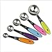 Magikuchen Stainless Steel Set of 5 Measuring Spoons - engraved US and Metric Sizes with Free Egg Separator perfectly used for Cooking and Baking!