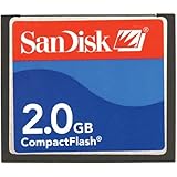 Sandisk 2GB Compactflash Card Type I (SDCFB-2048-A10, Retail Package)