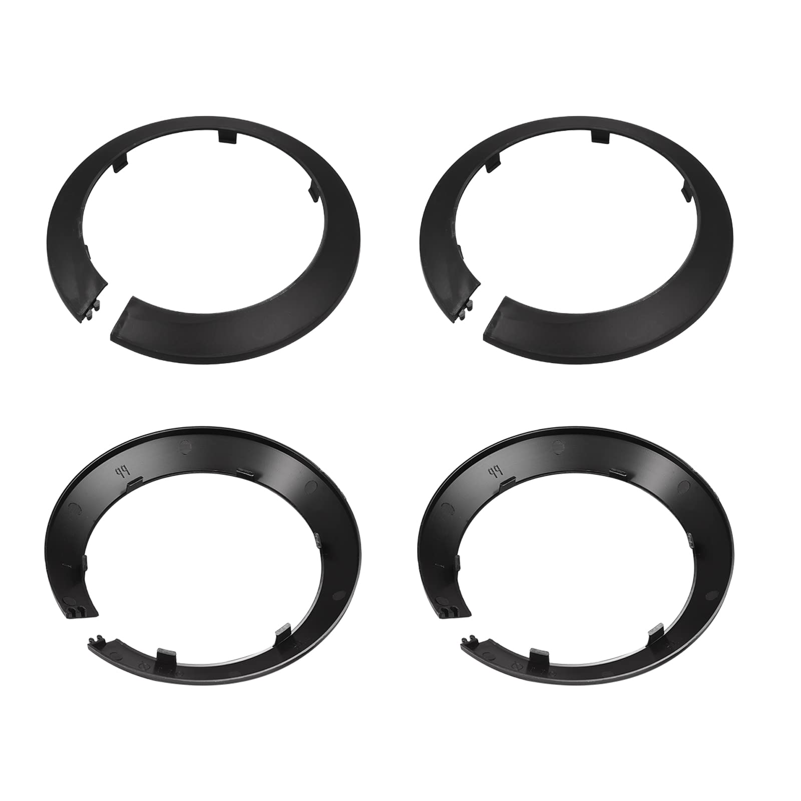 DTGN 150x14mm(DxT) Pipe Cover Decoration - 4Pack - Good for Bathroom Kitchen 110mm Dia Pipe - PP Plastic Escutcheon - Black