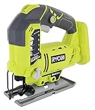Ryobi One+ P523 18V Lithium Ion Cordless Orbital T Shank 3,000 SPM Jigsaw (Battery Not Included, Power Tool and T Shank Wood Cutting Blade Only)
