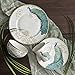 222 Fifth 16-Piece Porcelain Dinnerware Set for 4, Elegant Plates and Bowls Sets-White, Teal, Gold Ceramic Dishes, Chip Proof Kitchen and Dining Dish Set, Microwave & Dishwasher Safe, Peacock Garden