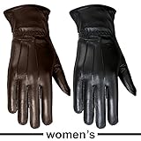 Ladies Warm Winter Gloves Dress Gloves Thermal Lining Geniune Leather Black