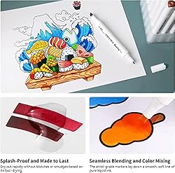 Arrtx Alcohol Markers ALP 80 Colors,Dual Tips