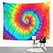 Emvency Tapestry Colorful Rainbow Spiral Tie Dye Pattern Color Dyed Batik Home Decor Wall Hanging for Living Room Bedroom Dorm 60x80 Inches
