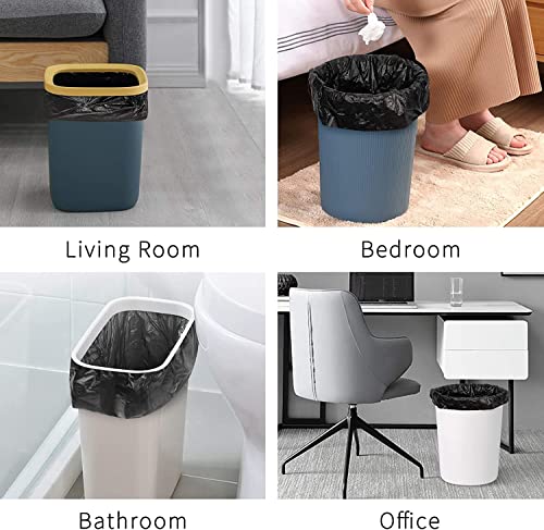 LYLYMYKHH Garbage Bags Small Trash Bags, 50 Count 4 Gallon Plastic Bags Bin Bags 45 * 50cm Wastebasket Bin Liners for Home Bathroom Bedroom Office Black Dustbin Bag, Disposable Bags (Black(Small))