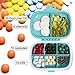 SYOSIN Portable Pill Organizer, 8 Compartments Travel Pill Organizer Daily Pill Case, Moisture Proof Small Pill Box to Hold Vitamins, Cod Liver Oil, Supplements (Blue)