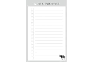 Don't Forget This Shit: Dementia Gift Ideas for Women, Men, Adults, Seniors, Presents - Funny To-do List Memo Notepad
