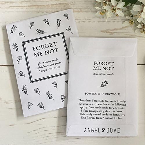 ANGEL & DOVE 10 Filled Forget-Me-Not Seed Packet Funeral Favours - for Celebration of Life Remembrance, Memorial Gift - Image 5