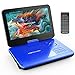 【Upgraded】 DBPOWER Portable DVD Player with 10.5'' Swivel Screen, Supports SD Card/USB/CD/DVD with AV in/Out and Earphone Port, 5-Hour Built-in Rechargeable Battery, Suitable for Car Headrest Mount