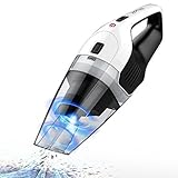 Holife Aspiradora Inalámbrica de Mano con 2 Filtros【Versión Mejorada】 Recargable y Ligero ,Limpiador de Seco o Húmedo de Pelo de Mascota con Batería de Litio de Carga Rápida de 14,8 V 100w Succión Ciclónica, Tecnología Alta ( Negro y blanco)