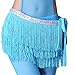 ZLTdream Women's Belly Dance Three Dense Tassels Hip Scarf