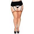 Leg Avenue Women's Sheer Lace Top Thigh High Stockings with Backseam