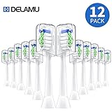 12 Pack Replacement Toothbrush Heads, Compatible with Philips Sonicare Brush Heads- Fits DiamondClean, HealthyWhite, FlexCare, EasyClean, PowerUp, 2 Series, 3 Series Gum Health, White
