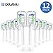 12 Pack Replacement Toothbrush Heads, Compatible with Philips Sonicare Brush Heads- Fits DiamondClean, HealthyWhite, FlexCare, EasyClean, PowerUp, 2 Series, 3 Series Gum Health, White