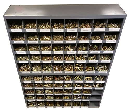5100 Piece Grade 8 USS Bolt Assortment Hex Head Cap Screws, Flat and Lock Washers, Hex and Lock Nuts with (2) 40 Hole Bins - Thumbnail 2
