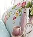 Superb Cotton Full Pink Blue Rose Floral Reversible Shabby Duvet Comforter Cover