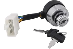 Ignition Key Switch, Ignition Switch with 2 Keys 6 Wire Ignition Start Key Switch for 2.5-6.5KW 188F Gas Generator